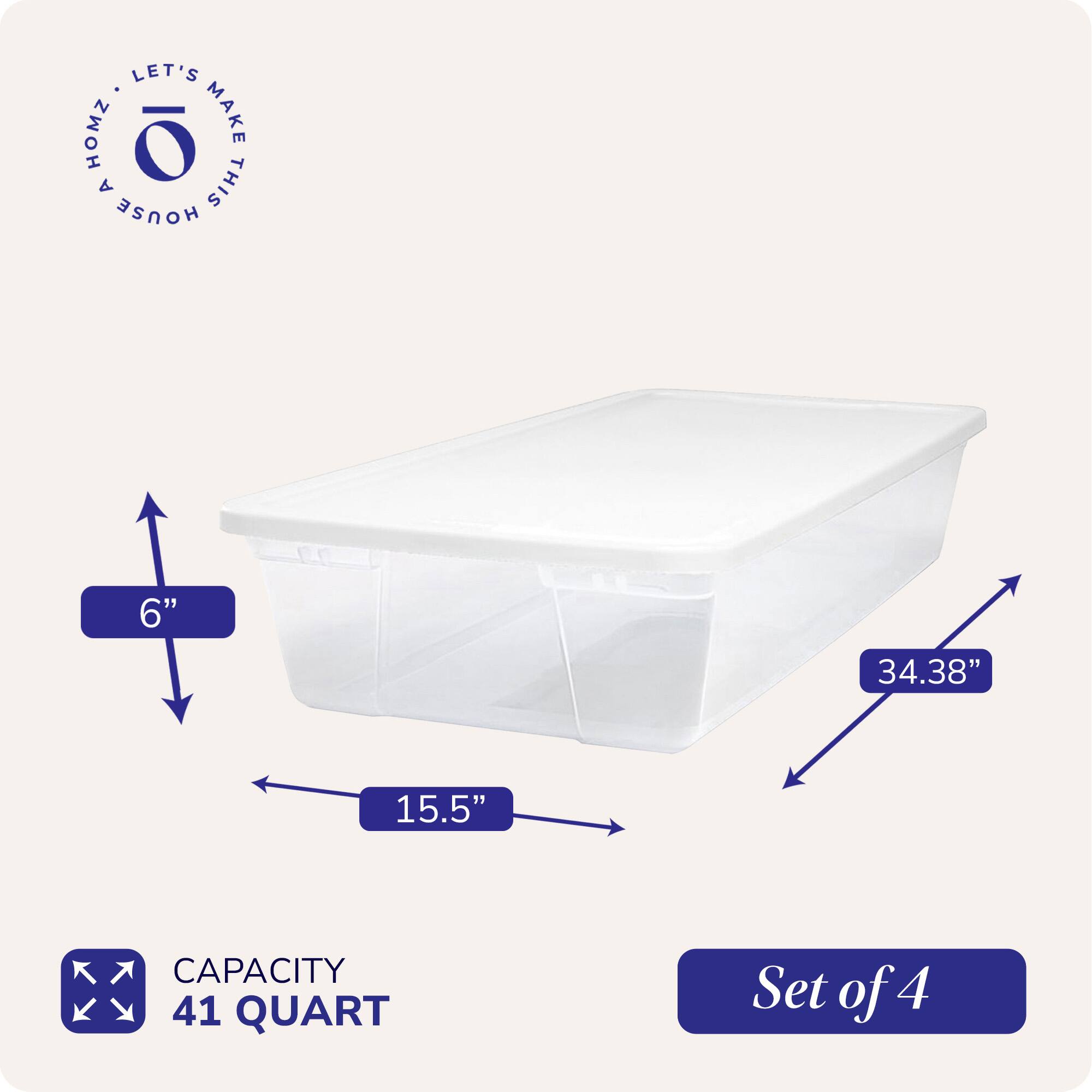 LET'S MAKE THIS HOUSE  
6" 34.38" 15.5"  
CAPACITY 41 QUART  
Set of 4