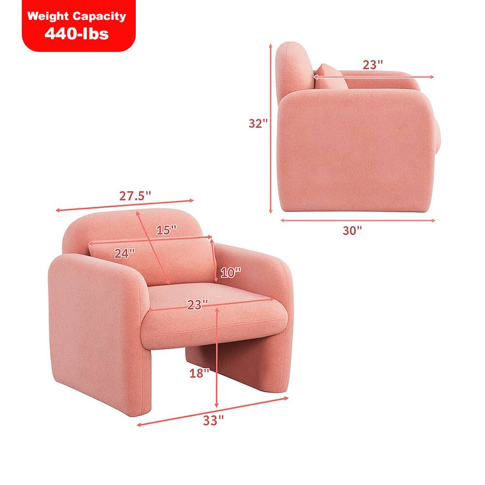 Weight Capacity: 440-lbs

Dimensions:
- 32" (height)
- 30" (width)
- 27.5" (depth)
- 23" (seat height)
- 15" (seat depth)
- 24" (arm height)
- 10" (arm depth)
- 23" (back height)
- 18" (back depth)
- 33" (overall depth)