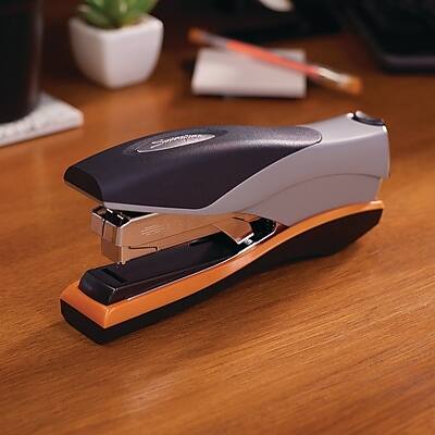 Alt View 3. Swingline - Optima 40 Reduced Effort Desk Stapler, 40-Sheet Capacity - Silver/Black.