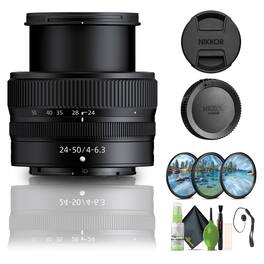 Nikon - NIKKOR Z 24-50mm f/4-6.3 Lens (20096) + Filter Kit + Cap Keeper + Cleaning Kit Bundle (International Version)