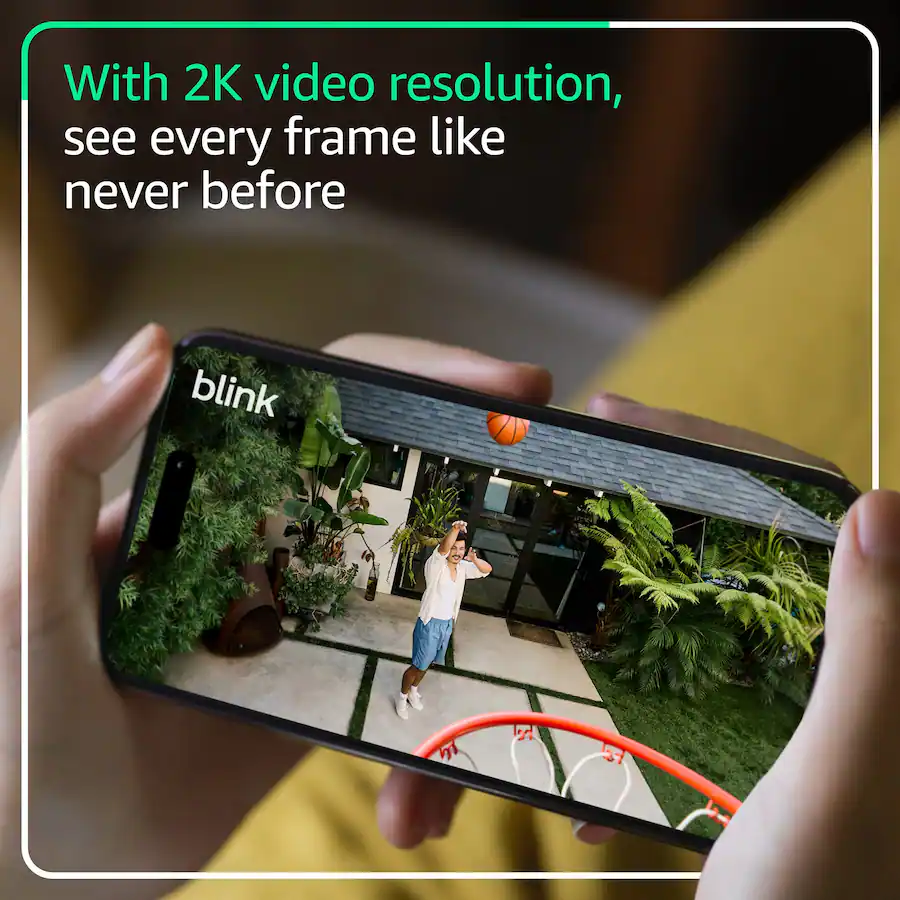 Blink Outdoor 2K+ Wireless Smart Security Camera, 2K video, Two way ...