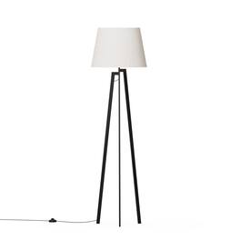 Infibrite - Architectural Tripod 64 Inch Floor Lamp with Textured Shade, E26 Bulb Compatible - White