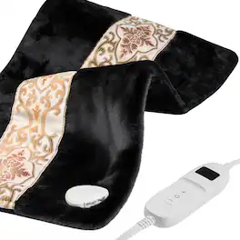 MOVSSOU - Heating Pad 12"x24" for Back With 10 Heating Setting Temperature Control Auto-off Machine Washable - Black