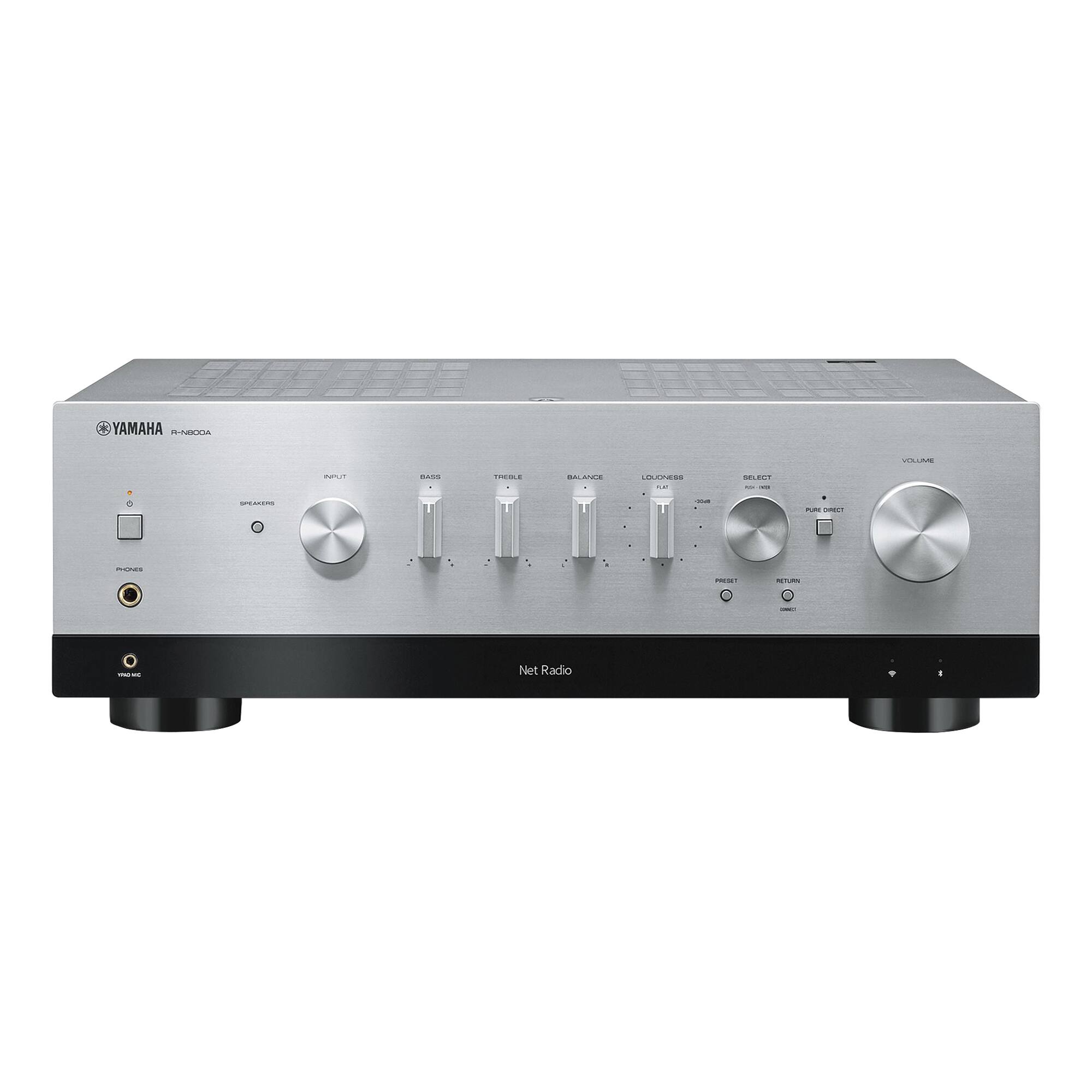 Alt View 12. Yamaha - R-N800ASL Bluetooth 240-Watt 2.0-Channel Network Stereo Receiver with Remote - Silver.