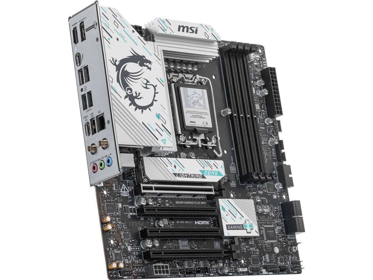 マザーボード MSI B860M GAMING PLUS WIFI MSI B860M GAMING PLUS WIFI LGA 1851, DDR5, M.2, Wi Fi 7