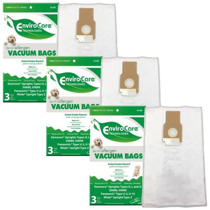 A MUST FOR PET OWNERS!
A159
EnviroCare TECHNOLOGIES
anti-allergen VACUUM BAGS
Animal Dander Beware!
perfect for allergy sufferers
Designed to Fit:
Kenmore* Uprights Types U, L and O 50688, 50690
Panasonic* Type U-2, U-10
Miele* Upright Type Z 3
3 bags
Botany
A MUST FOR PET OWNERS!
A159
EnviroCare TECHNOLOGIES
anti-allergen VACUUM BAGS
Animal Dander Beware!
perfect for allergy sufferers
Designed to Fit:
Kenmore* Uprights Types U, L and O 50688, 50690
Panasonic* Type U-2, U-10
Miele* Upright Type Z 3
3 bags
Botany
A MUST FOR PET OWNERS!
A159
EnviroCare TECHNOLOGIES
anti-allergen VACUUM BAGS
Animal Dander Beware!
perfect for allergy sufferers
Designed to