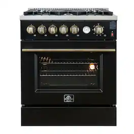 Forno Appliances - Giovanni 4.32 Cu. Ft. Freestanding Gas Convection Range - Black
