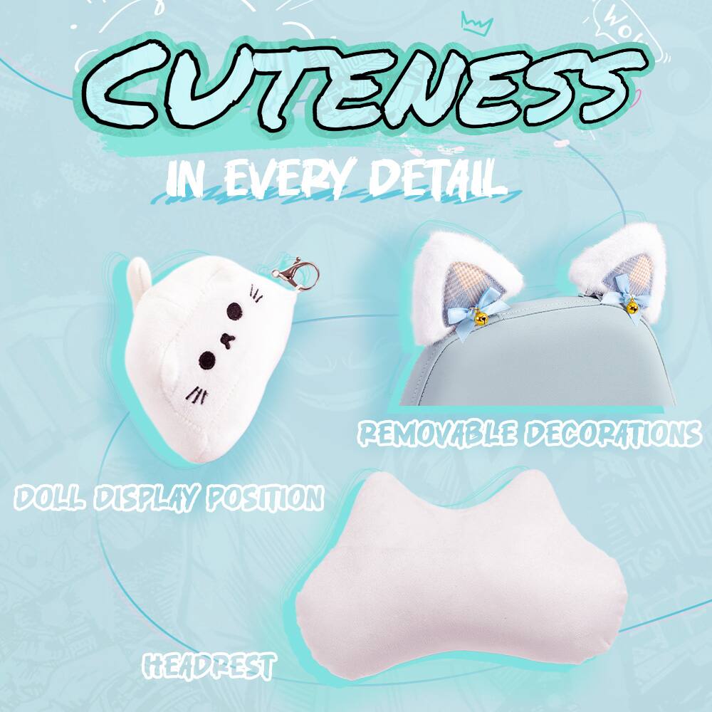 Cuteness  
In Every Detail  

Removable Decorations  

Doll Display Position  

Headrest