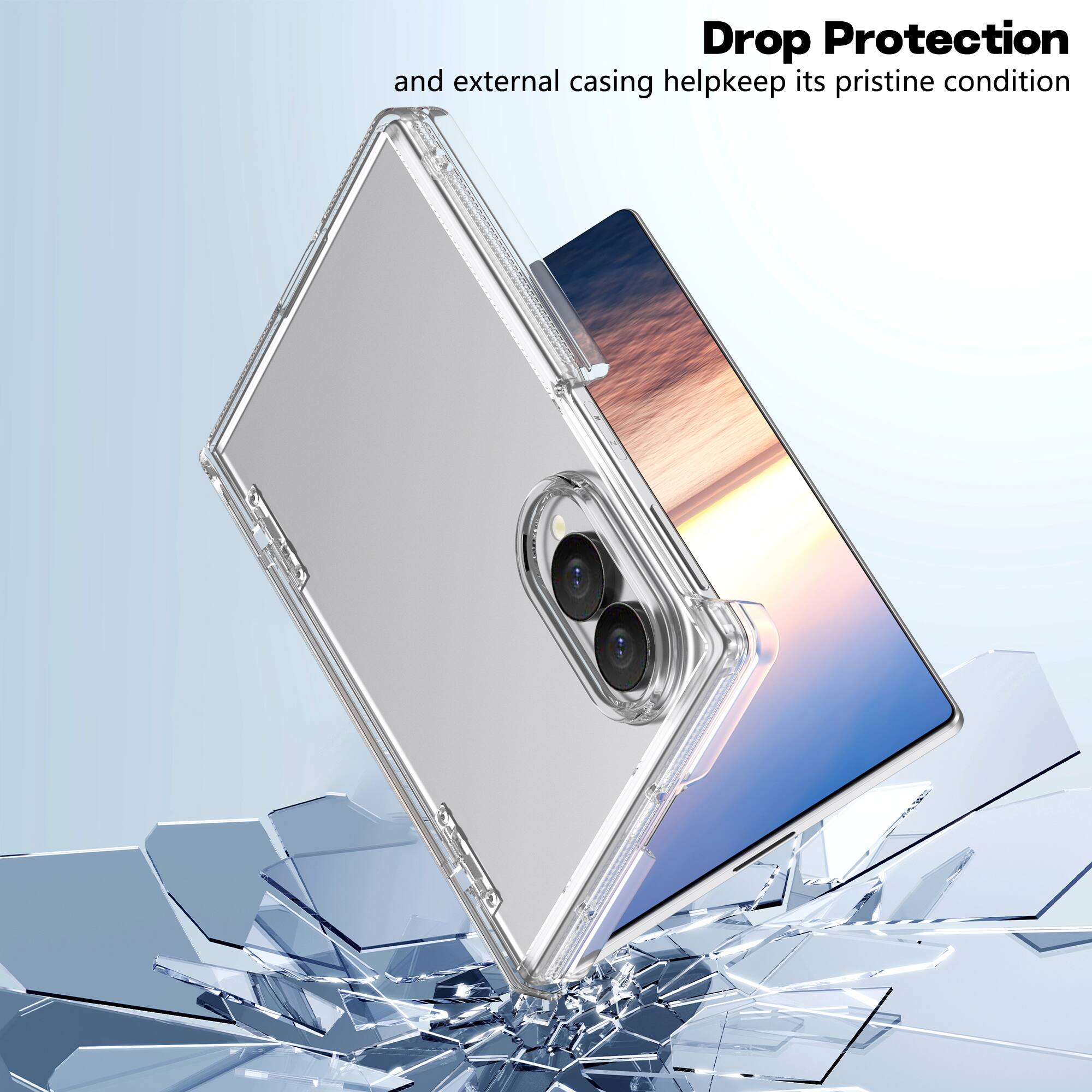 Dteck Hinge Protection Case for Samsung Galaxy Z Fold8,Slim Matte Hard ...