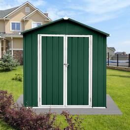 Mondawe - 6x4 Ft Outdoor Storage Sheds with Lockable Door - Green
