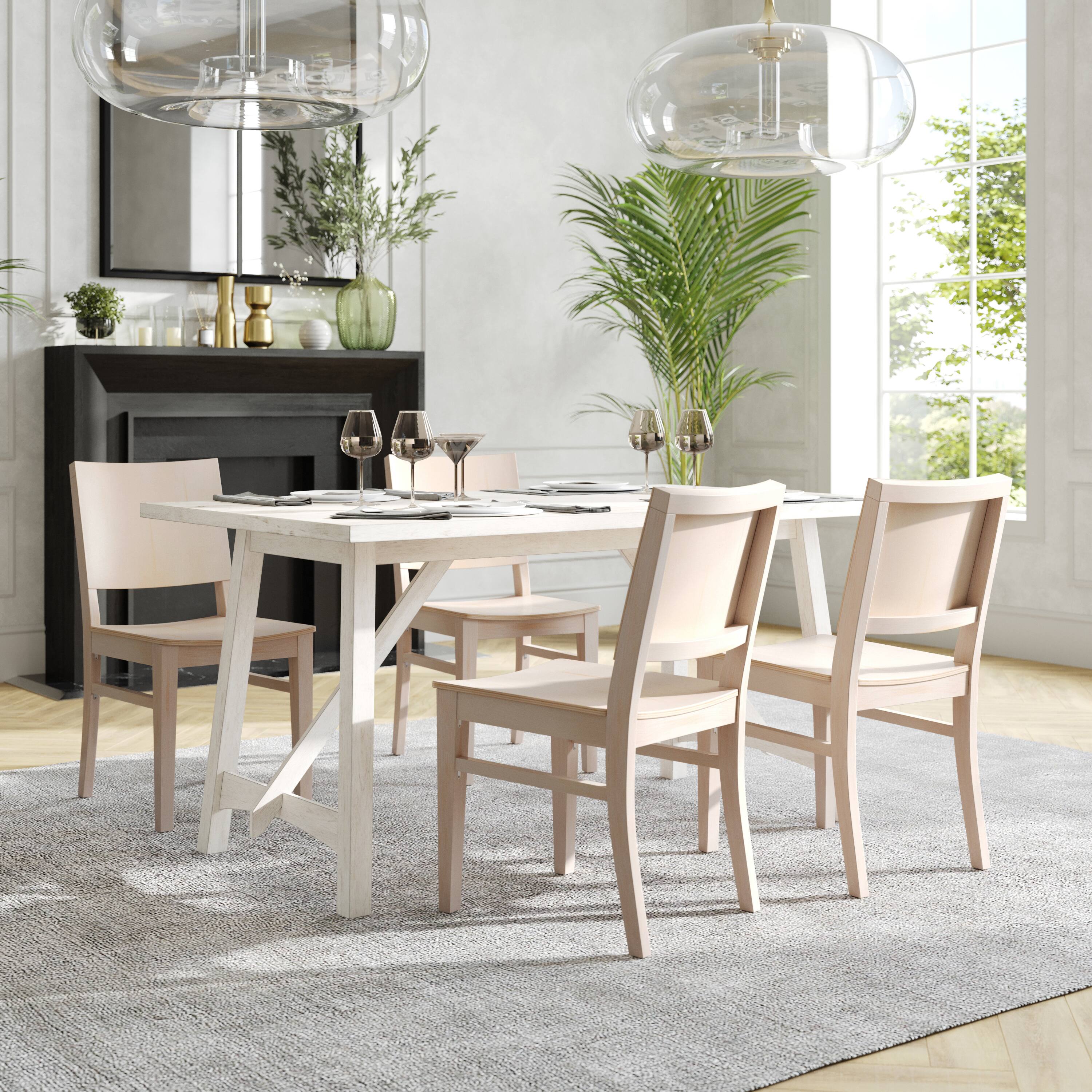 Alt View 3. Flash Furniture - 2 Pack Naples Commercial Grade Solid Wood Dining Chairs with Curved Backrests and Antique White Finish - White.