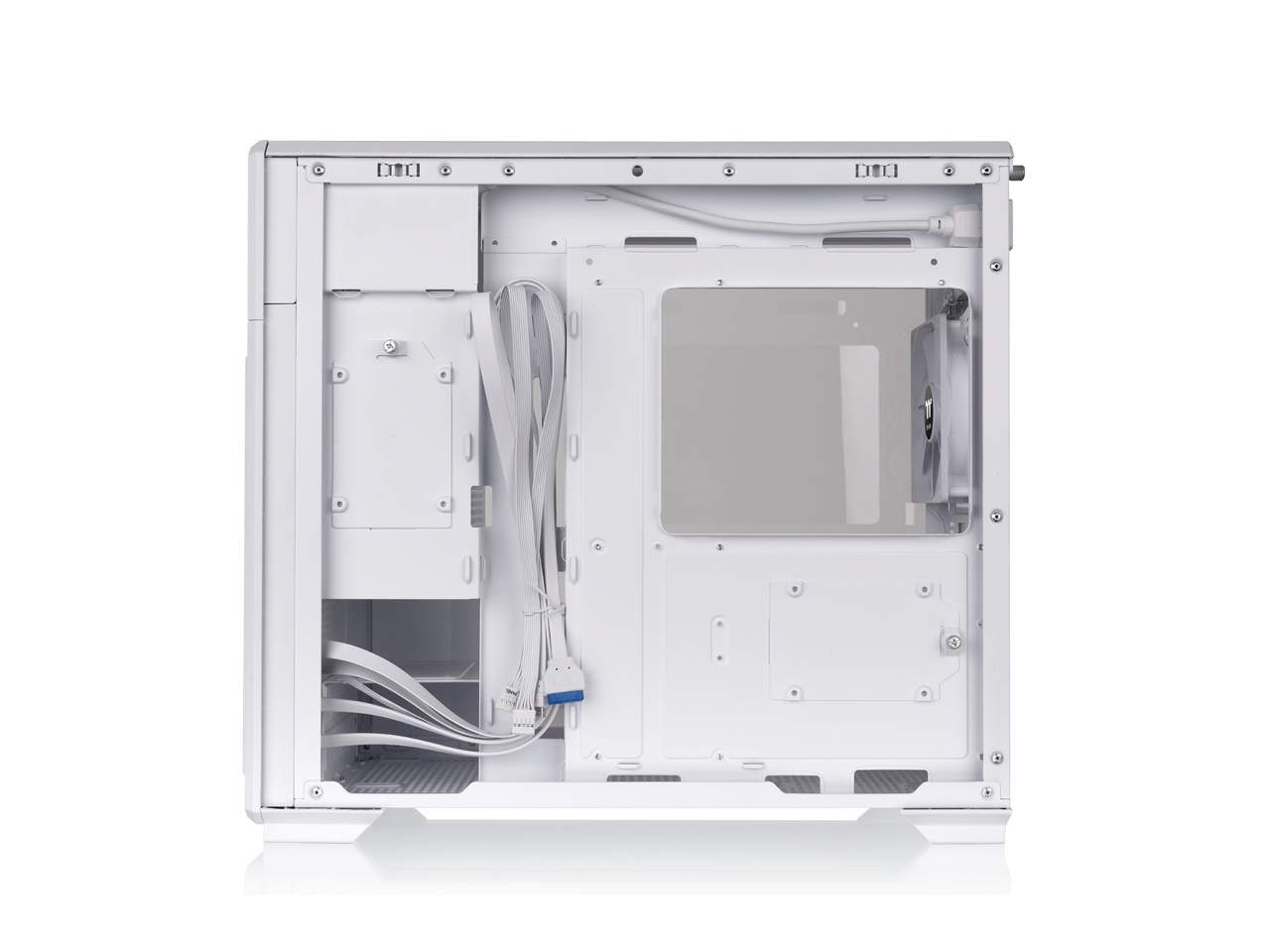 Alt View 4. Thermaltake - Thermaltake TR300 Mid Tower; 1x120mm Fan; ATX/mATX/mITX; 360mm Rad; 410mm GPU; Snow - Snow.