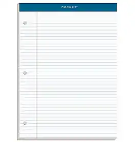 TOPS - Double Docket Notepad, 8.5" x 11.75", College, 100 Sheets/Pad (TOP 63384) - White
