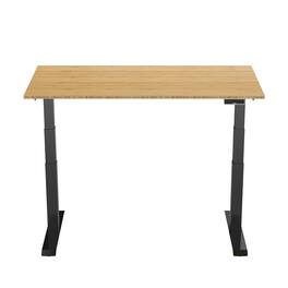 FlexiSpot - E7 55''W Electric Adjustable Standing Desk, /Black - Bamboo