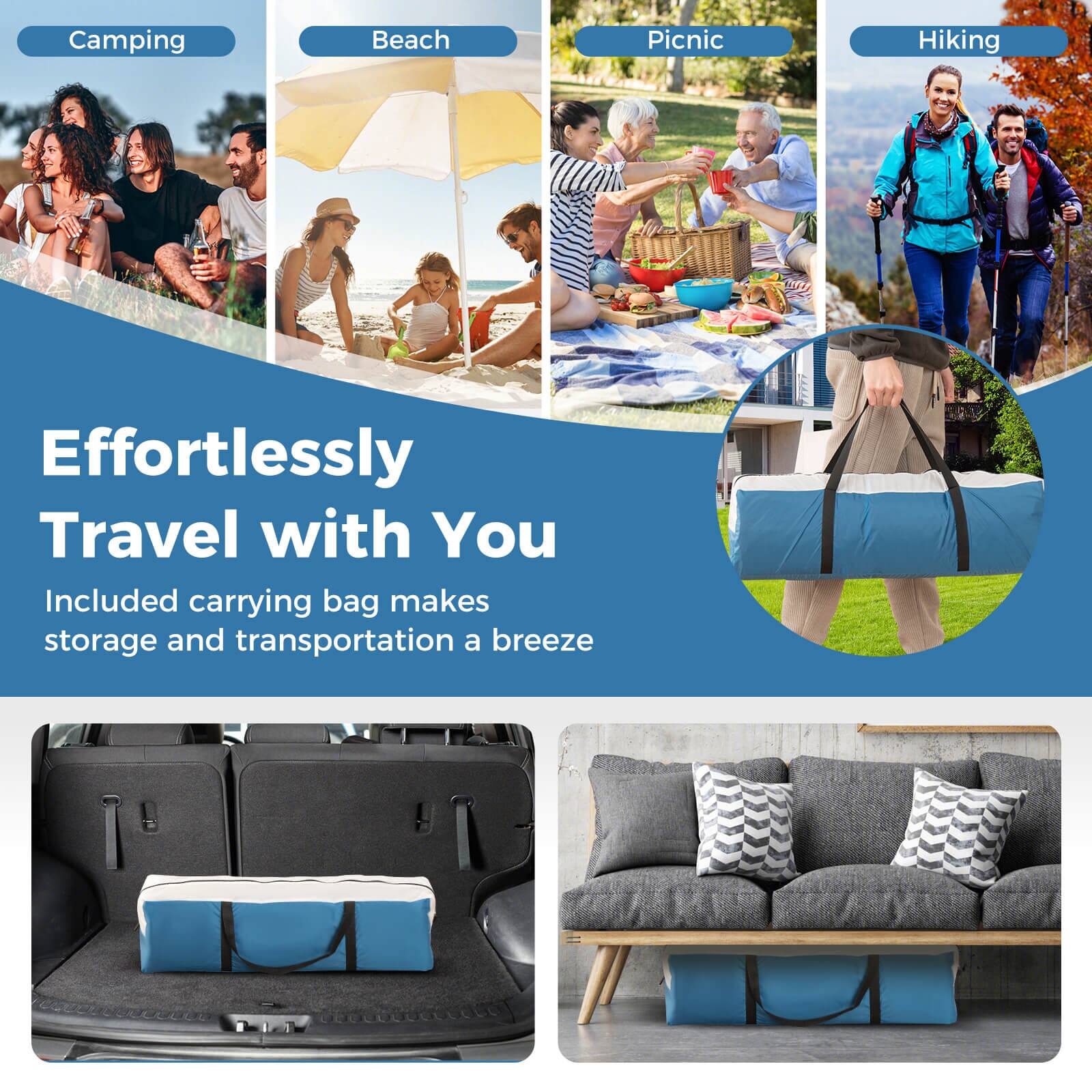 Effortlessly Travel with You: Included carrying bag makes storage and transportation a breeze.