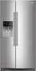 Front. Maytag - 20.85 cu. ft. Counter-Depth Side-by-Side Refrigerator with Arctic Blue Interior - Fingerprint-Resistant Stainless Finish.