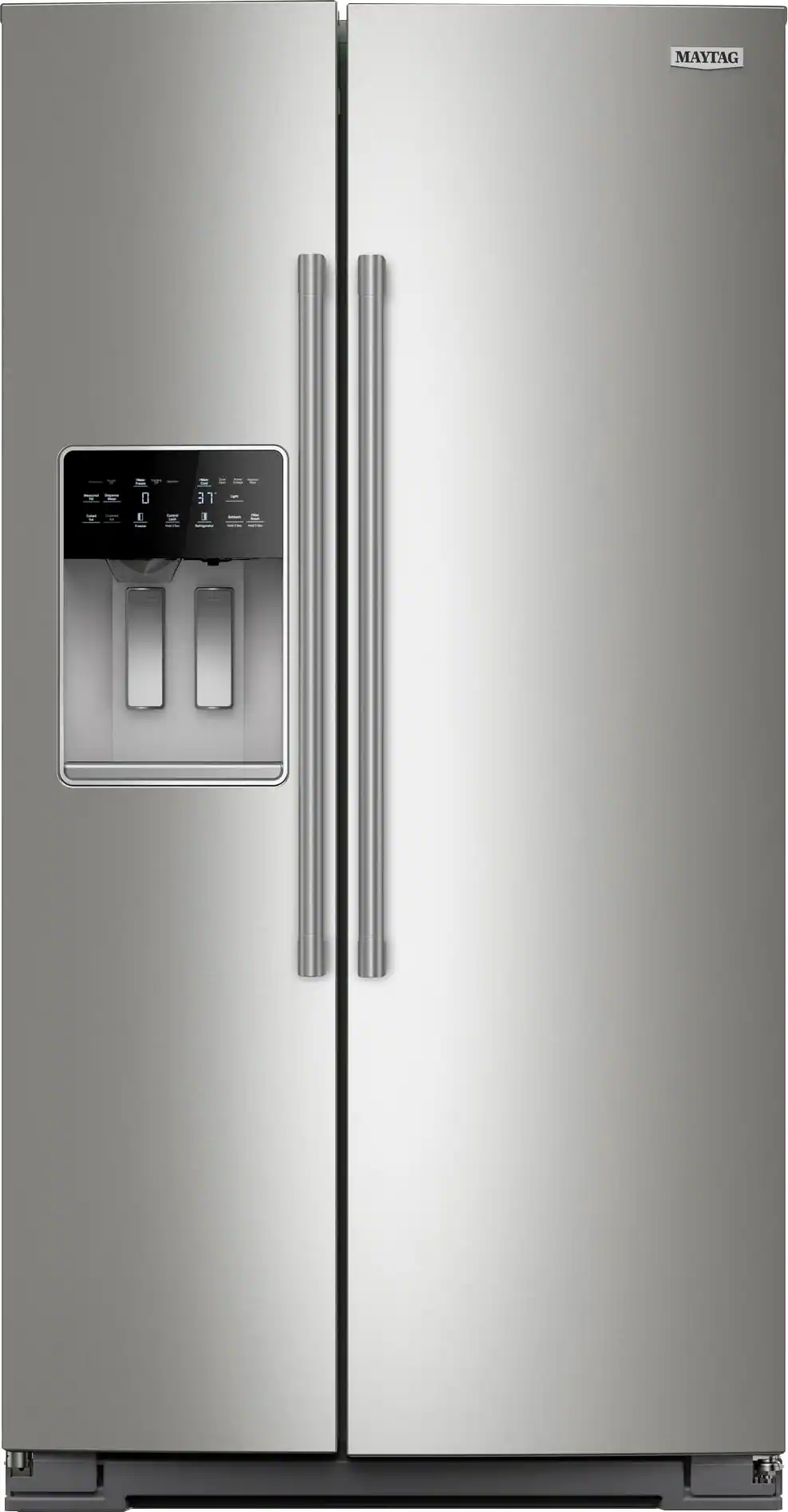 Maytag - 20.85 cu. ft. Counter-Depth Side-by-Side Refrigerator with Arctic Blue Interior - Fingerprint-Resistant Stainless Finish