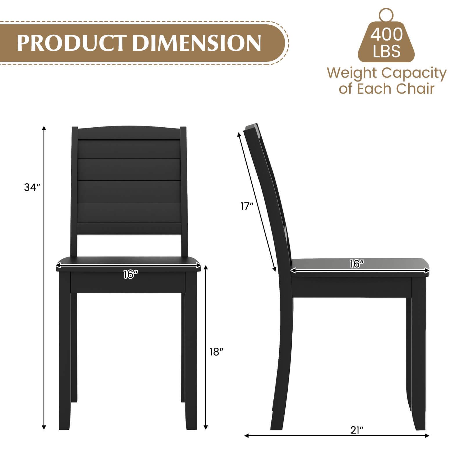 PRODUCT DIMENSION

Weight Capacity of Each Chair: 400 LBS

- Height: 34"
- Seat Width: 16"
- Seat Depth: 18"
- Back Height: 17"
- Armrest Width: 16"
- Overall Width: 21"