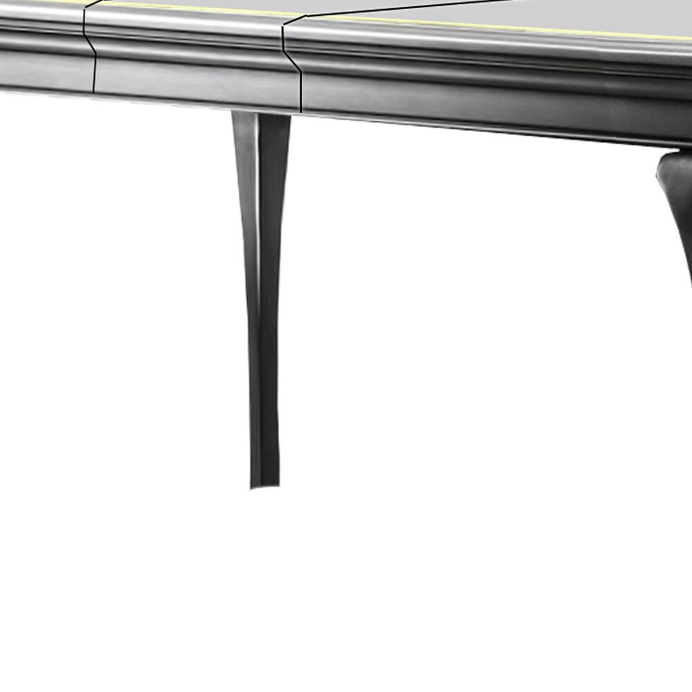 Alt View 2. Manhattan Lane - Wood and Mirror Dining Table with Extendable Leaf, Gray and Silver - Gray and Silver.