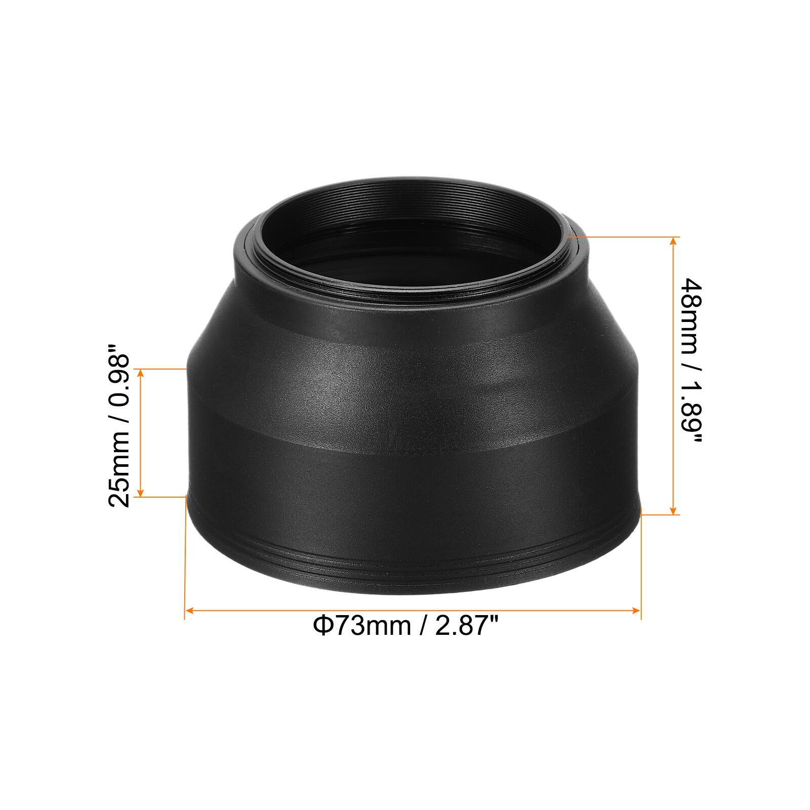 25mm / 0.98"  
48mm / 1.89"  
73mm / 2.87"  
Φ73mm / 2.87"