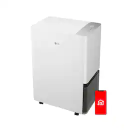 LG - PuriCare Smart 50-Pint Smart Dehumidifier - Energy Star, Continuous Drain Option, 8.6 Quart Bucket Capacity - White