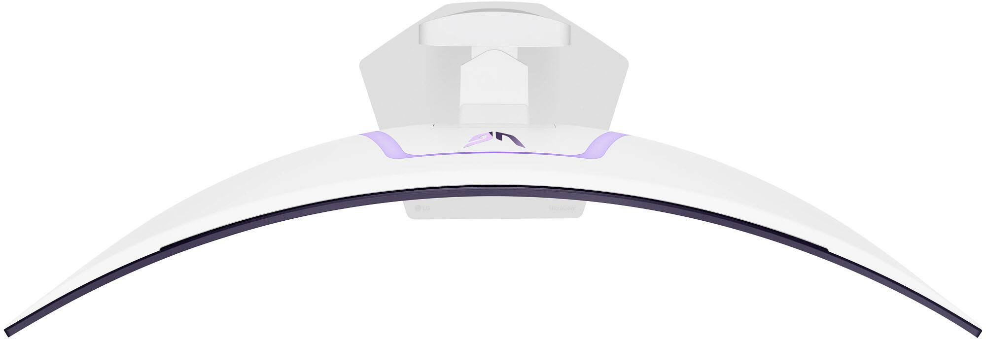 Alt View 4. LG - UltraGear 39" OLED Curved WQHD 240Hz 0.03ms G-Sync/FreeSync Premium Smart Gaming Monitor with DisplayHDR 400 TRUE BLACK - White.