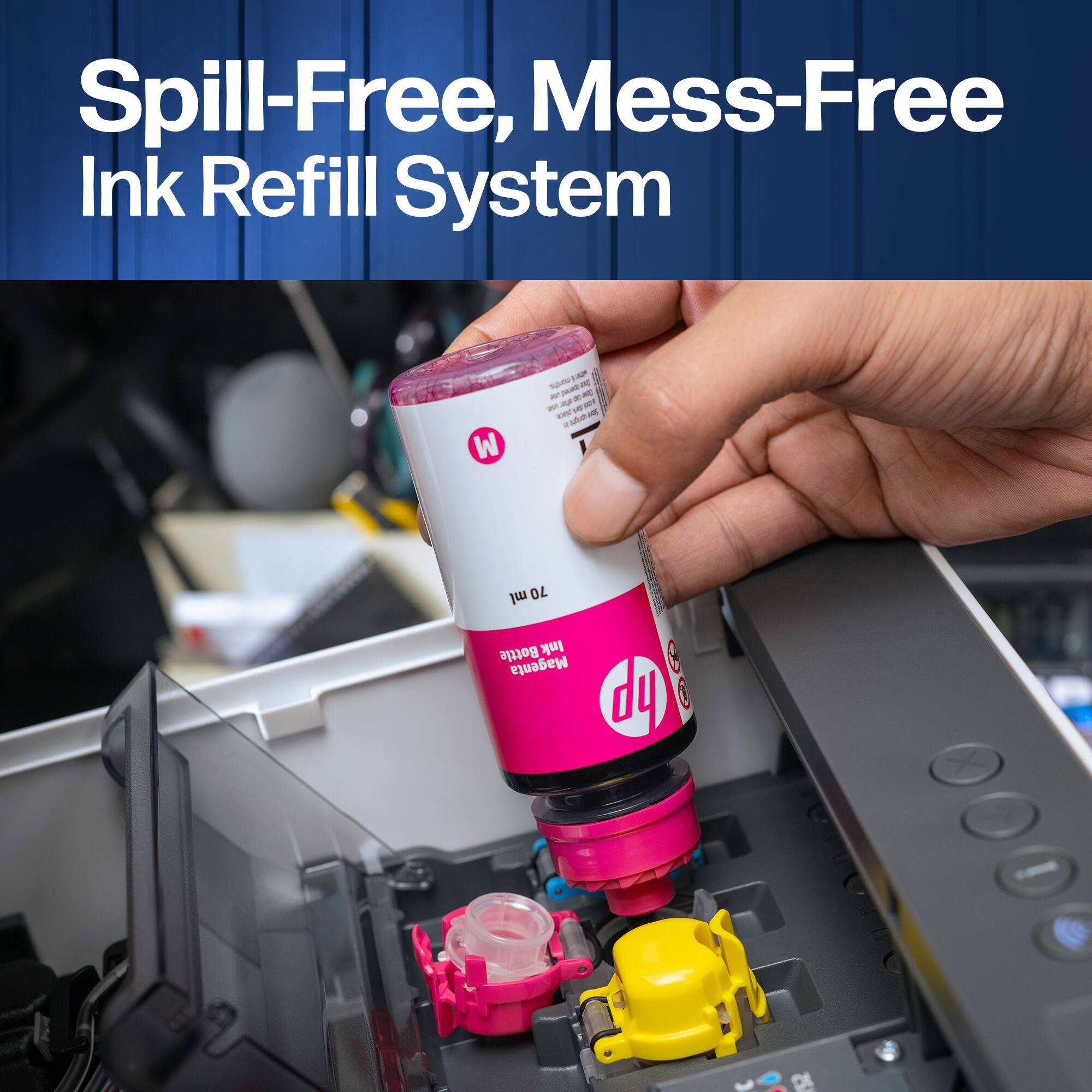 Spill-Free, Mess-Free Ink Refill System

M U SAR - - - - - a ~ E D - - dd I . saah ml 70 I Bottle Ink C Magenta dy 0