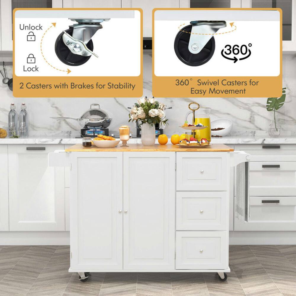 Unlock 360 Lock 2 Casters with Brakes for Stability  
360° Swivel Casters for Easy Movement