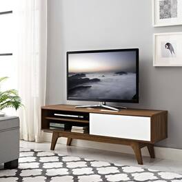 Envision 48" TV Stand by Modway - Walnut White
