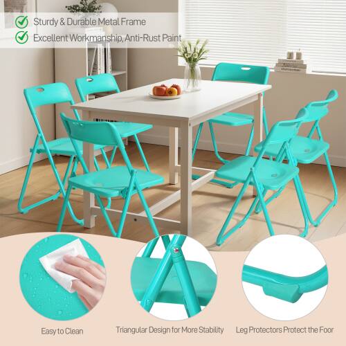 Sturdy & Durable Metal Frame  
Excellent Workmanship, Anti-Rust Paint  
Easy to Clean  
Triangular Design for More Stability  
Leg Protectors Protect the Floor