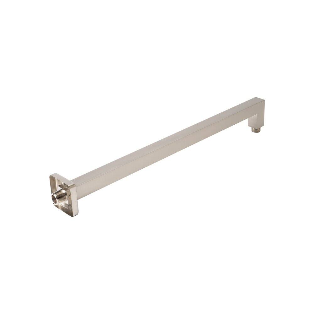 Angle. Alfi - Brushed Nickel 20" Square Wall Shower Arm - Silver.