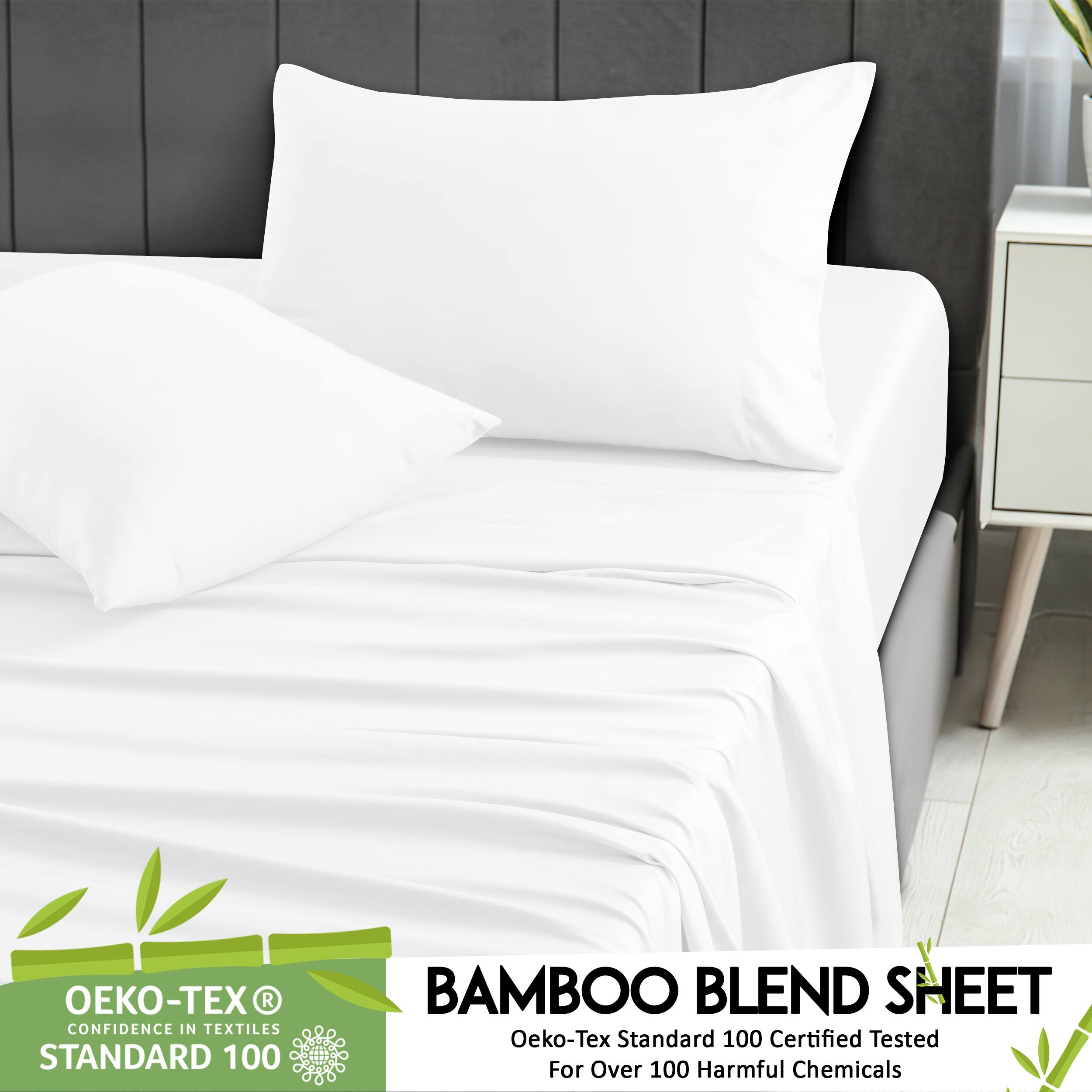 -EX R CONFIDENCE IN TEXTILES STANDARD 100 BAMBOO BLEND SHEET Oeko-Tex Standard 100 Certified Tested For Over 100 Harmful Chemicals