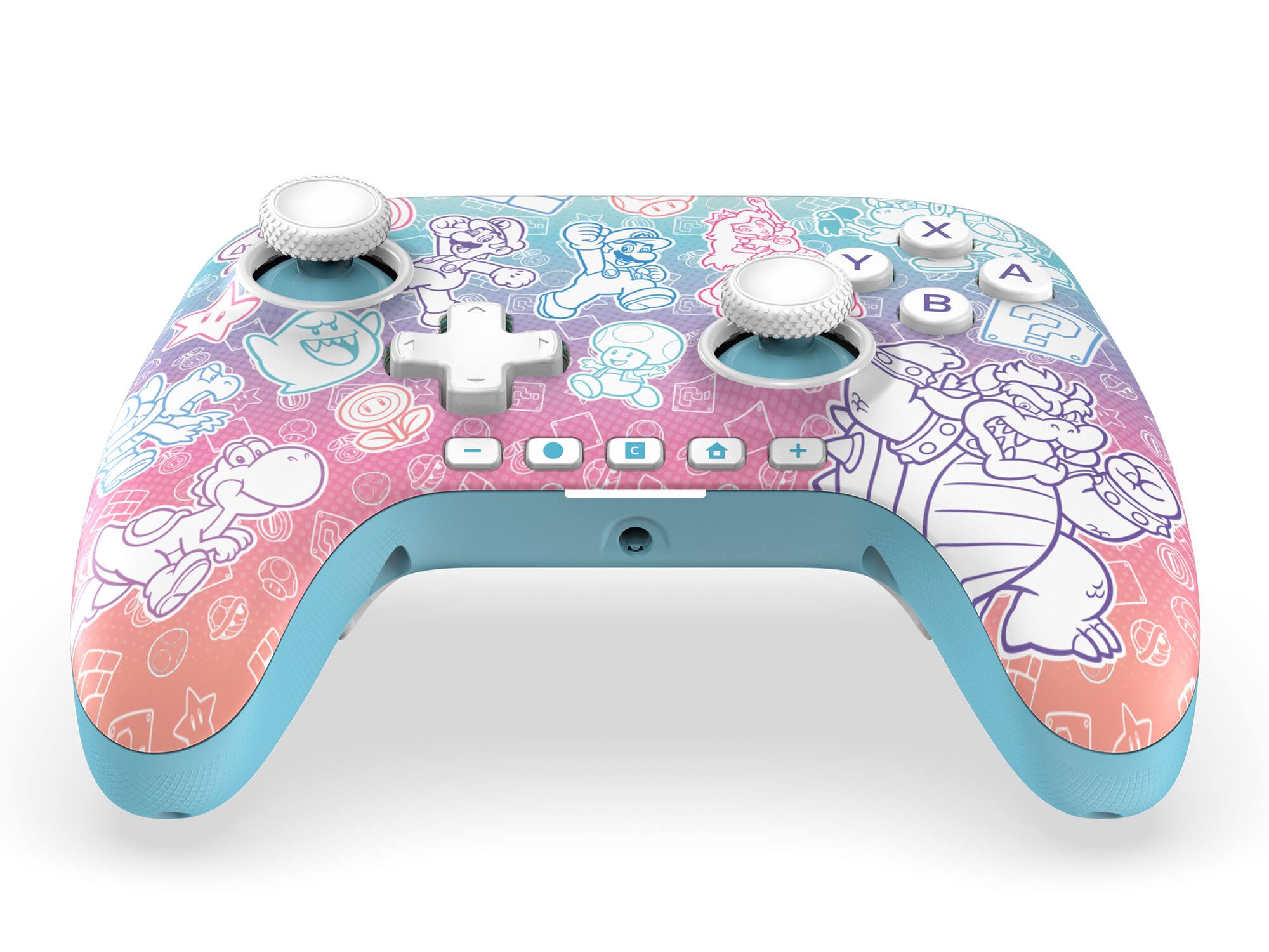 Alt View 15. PowerA - PowerA Advantage Wired Controller for Nintendo Switch 2 - Mushroom Kingdom - Mushroom Kingdom.