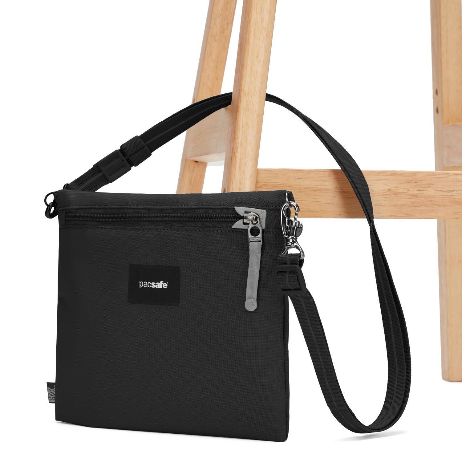 Alt View 2. Pacsafe - Pacsafe ,  Go Crossbody Pouch  ,  Jet Black - Jet Black.