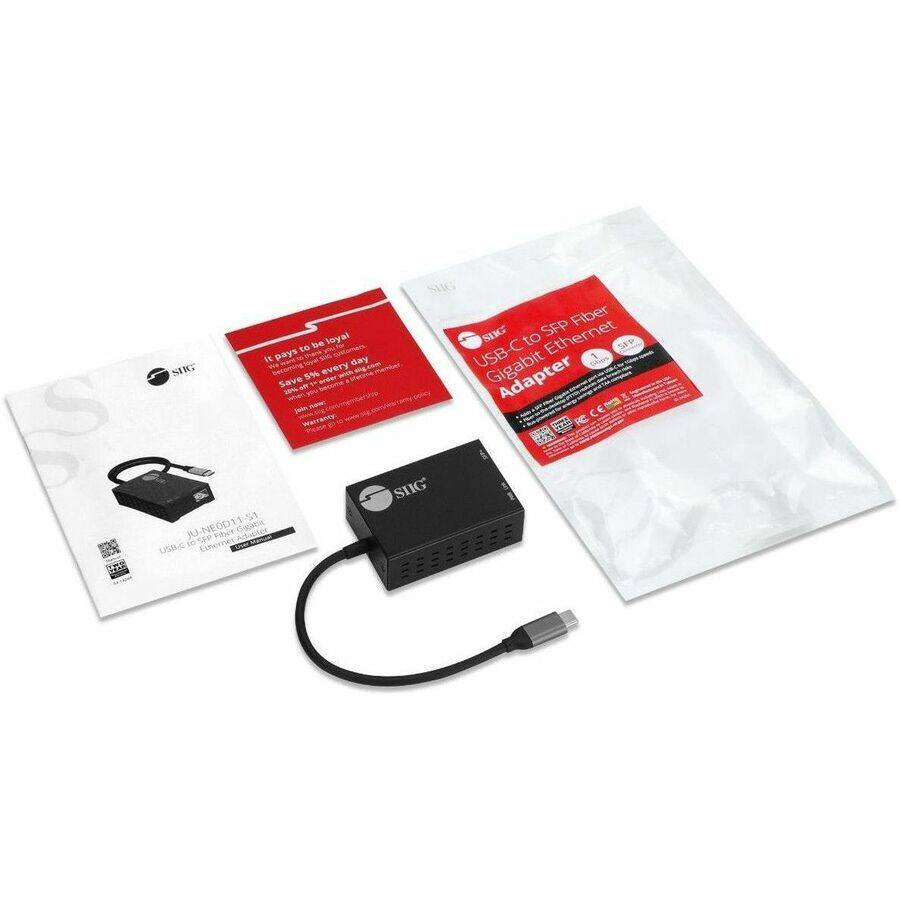 Sure, here is the corrected and grouped text from the image:

---

**USB-C to SFP Fiber Gigabit Ethernet Adapter**

- **JU-NEOD11-S1**
- **USB-C to SFP Fiber Gigabit Ethernet Adapter**

---

**Loyalty Program**

- **It pays to be loyal**
- **Save 5% every day**
- **Save 5% every day on all purchases**
- **Join our loyalty program today!**
- **Get 5% off every day on all purchases**
- **Join our loyalty program today!**

---

**Product Details**

- **USB-C to SFP Fiber Gigabit Ethernet Adapter**
- **Supports USB-C to SFP Fiber Gigabit Ethernet**
- **CE Certified**
- **RoHS Compliant**

---

**Additional Information**

- **USB-C to SFP Fiber Gigabit Ethernet Adapter**
- **Supports USB-C to SFP Fiber Gigabit Ethernet**
- **CE Certified**
- **RoHS Compliant**

---

**Stic**

---

**USB-C to SFP Fiber Gigabit Ethernet Adapter**

- **USB-C to SFP Fiber Gigabit Ethernet Adapter**
- **Supports USB-C to SFP Fiber Gigabit Ethernet**
- **CE Certified**
