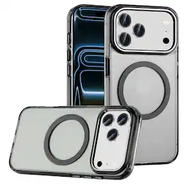 Equipd - Case for iPhone 18 Pro / iPhone 17 Pro (6.3"), MagSafe Compatible, Transparent Acrylic Slim Protective Cover - Black