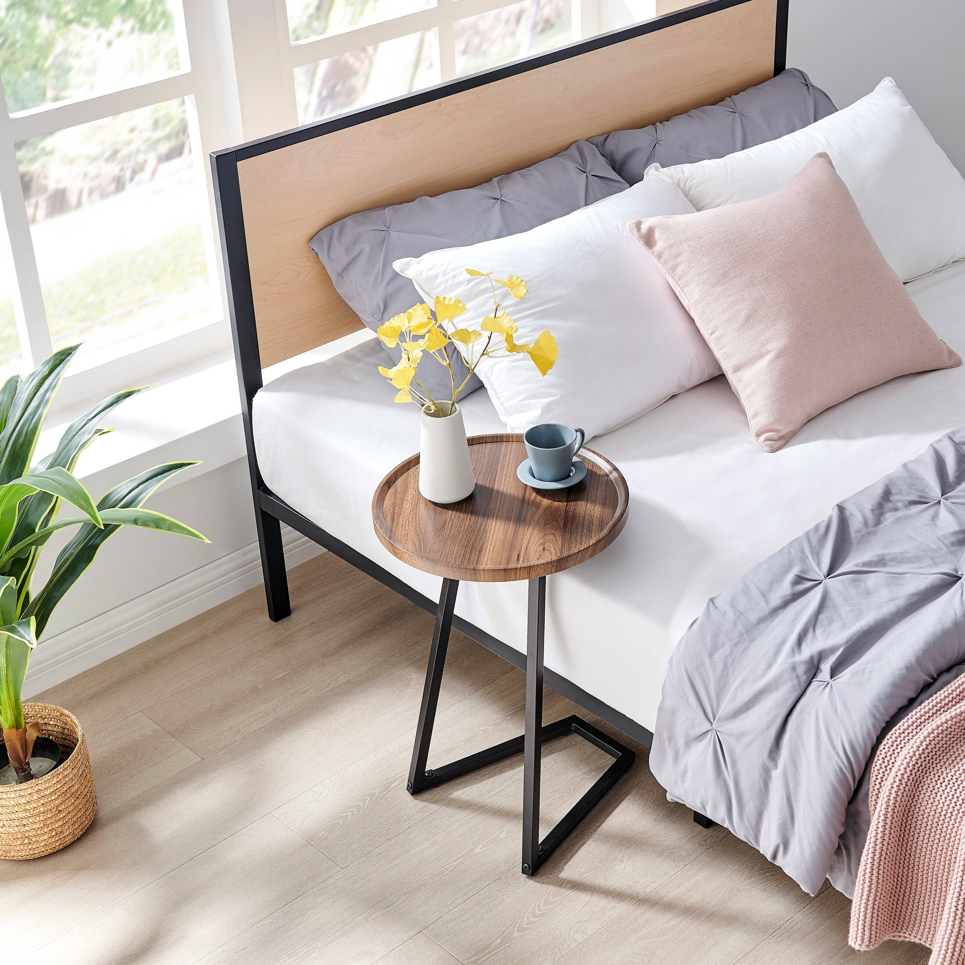 Alt View 1. Danya B - Addison Couch-Side Accent C-Table - Walnut/Black - Walnut/Black.