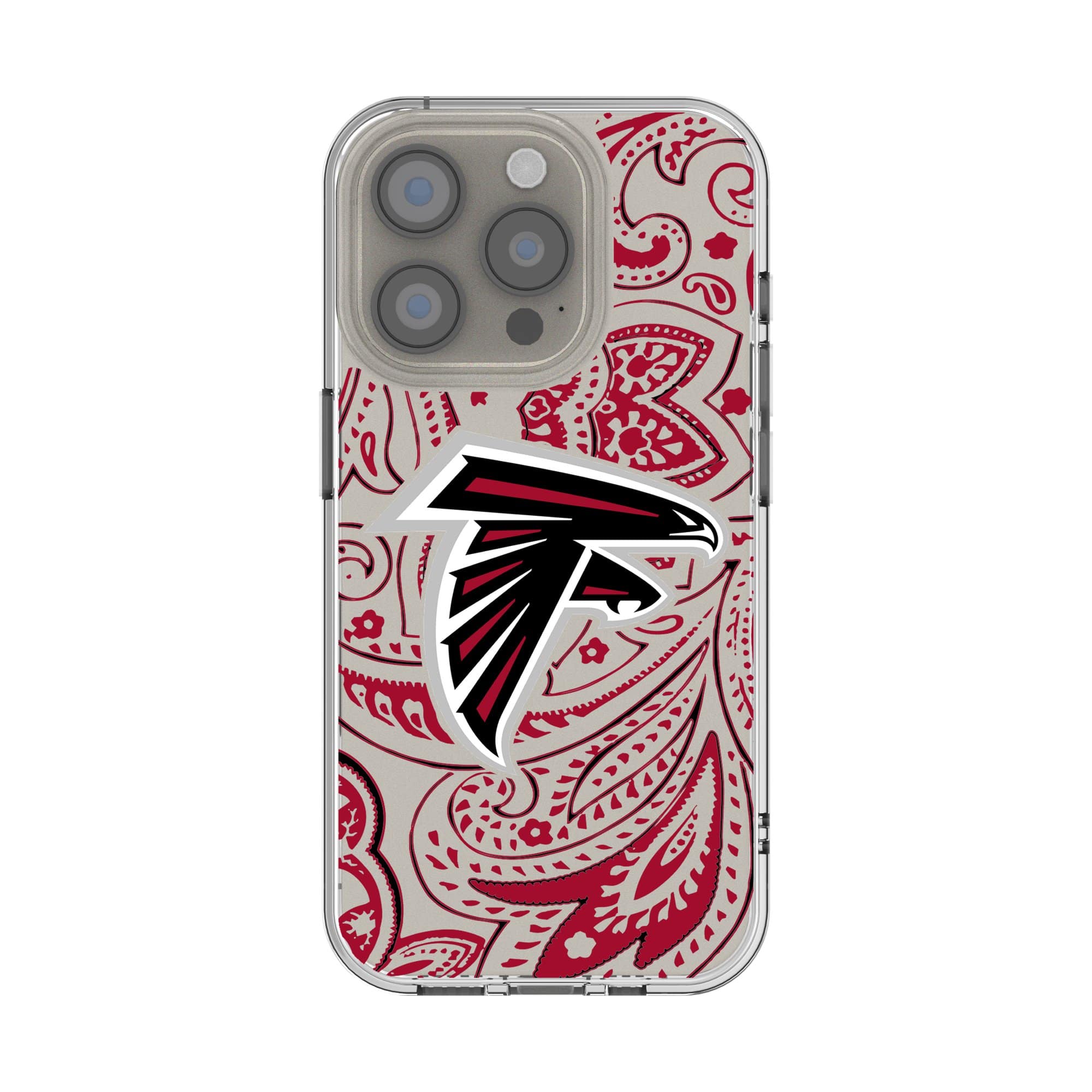 Keyscaper - NFL - Atlanta Falcons iPhone Clear Paisley Design Case - 14 Pro Max - Multicolor