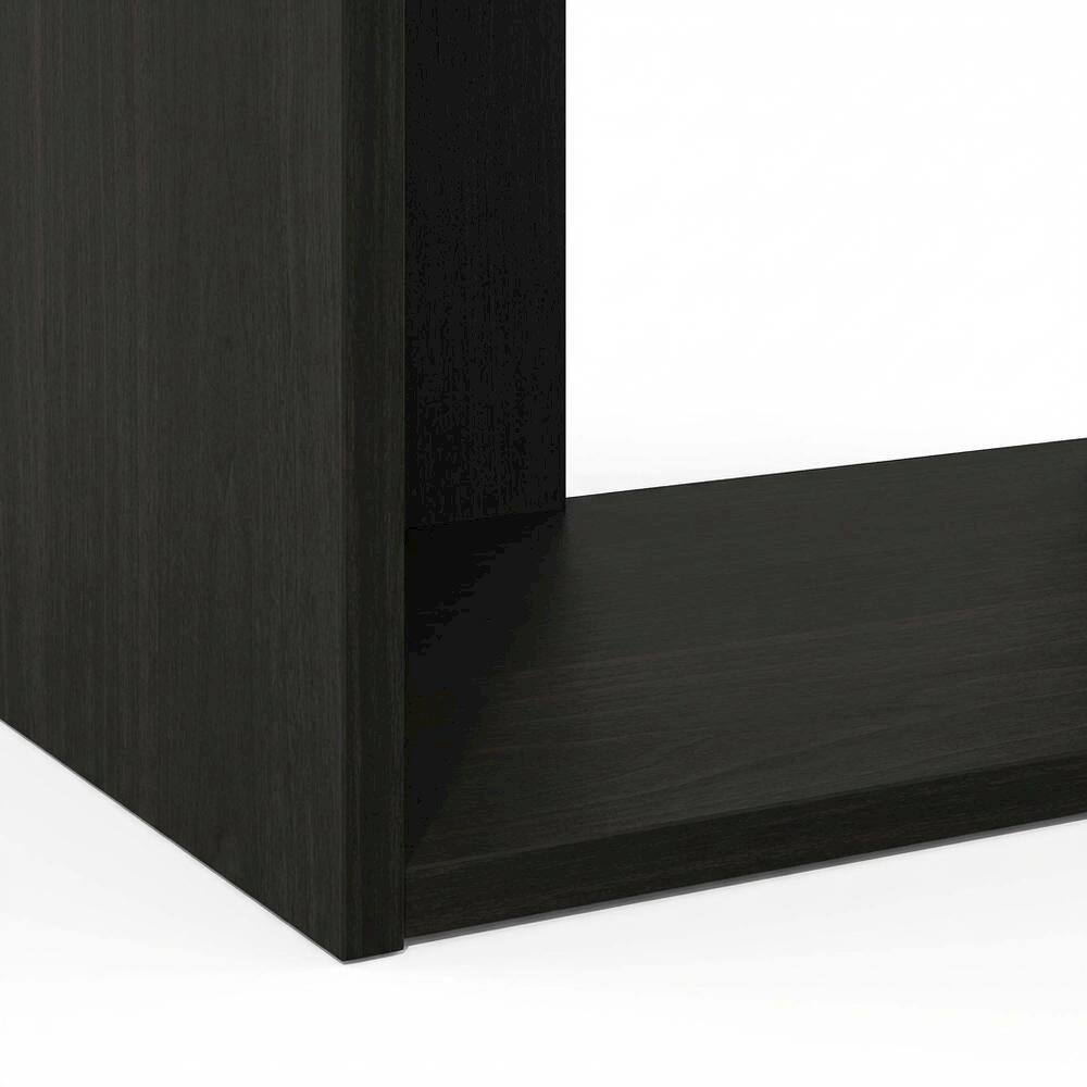 Alt View 2. FurniFact - Engineered Wood bookcase with sleek design for organized storage - Espresso.