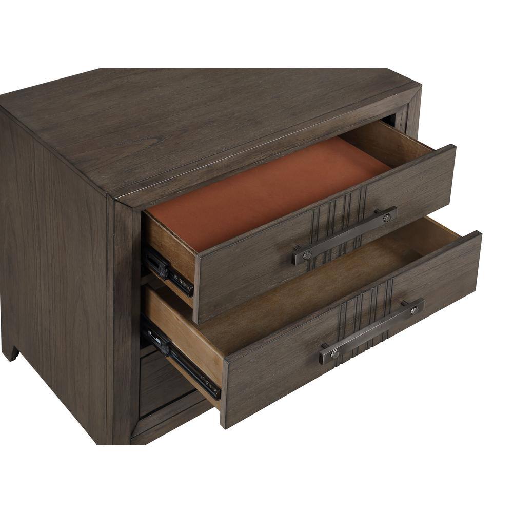 Alt View 2. New Classic Furniture - Landon Nightstand-Walnut - Walnut.