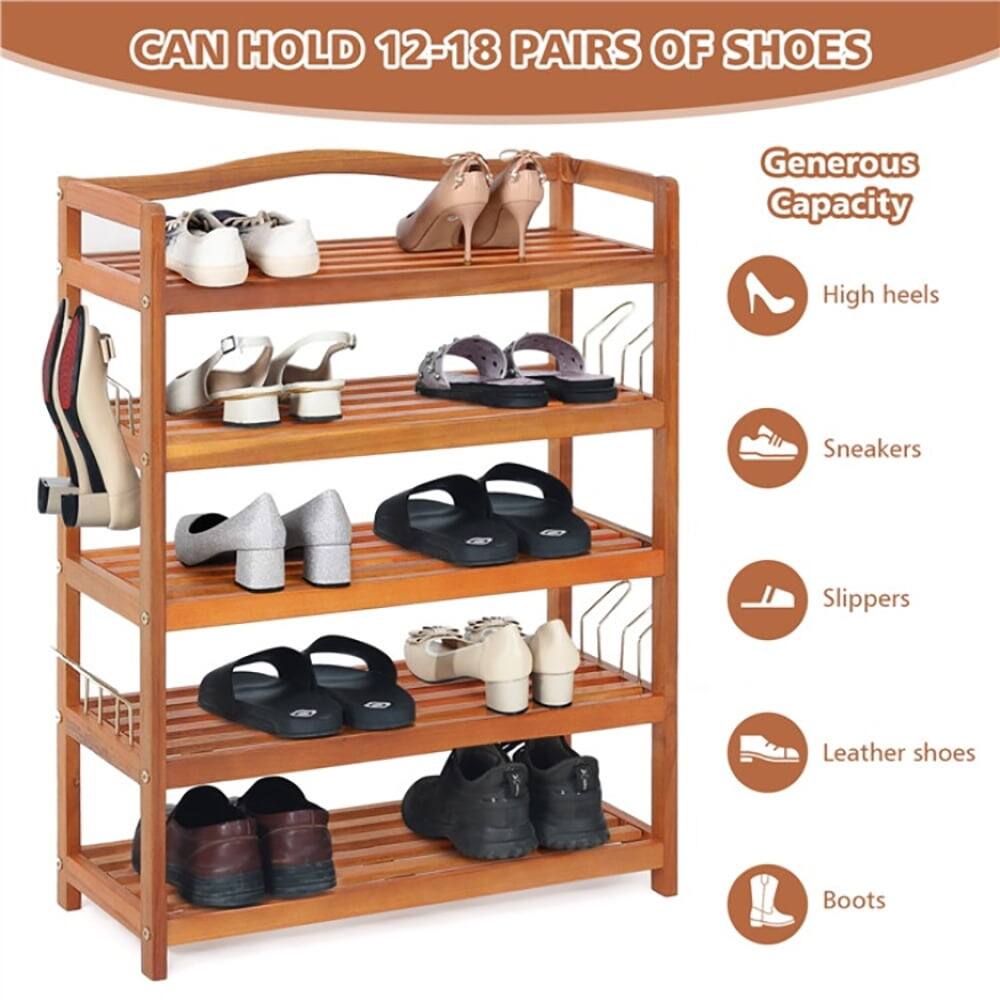 CAN HOLD 12-18 PAIRS OF SHOES

Generous Capacity

- High heels
- Sneakers
- Slippers
- Leather shoes
- Boots