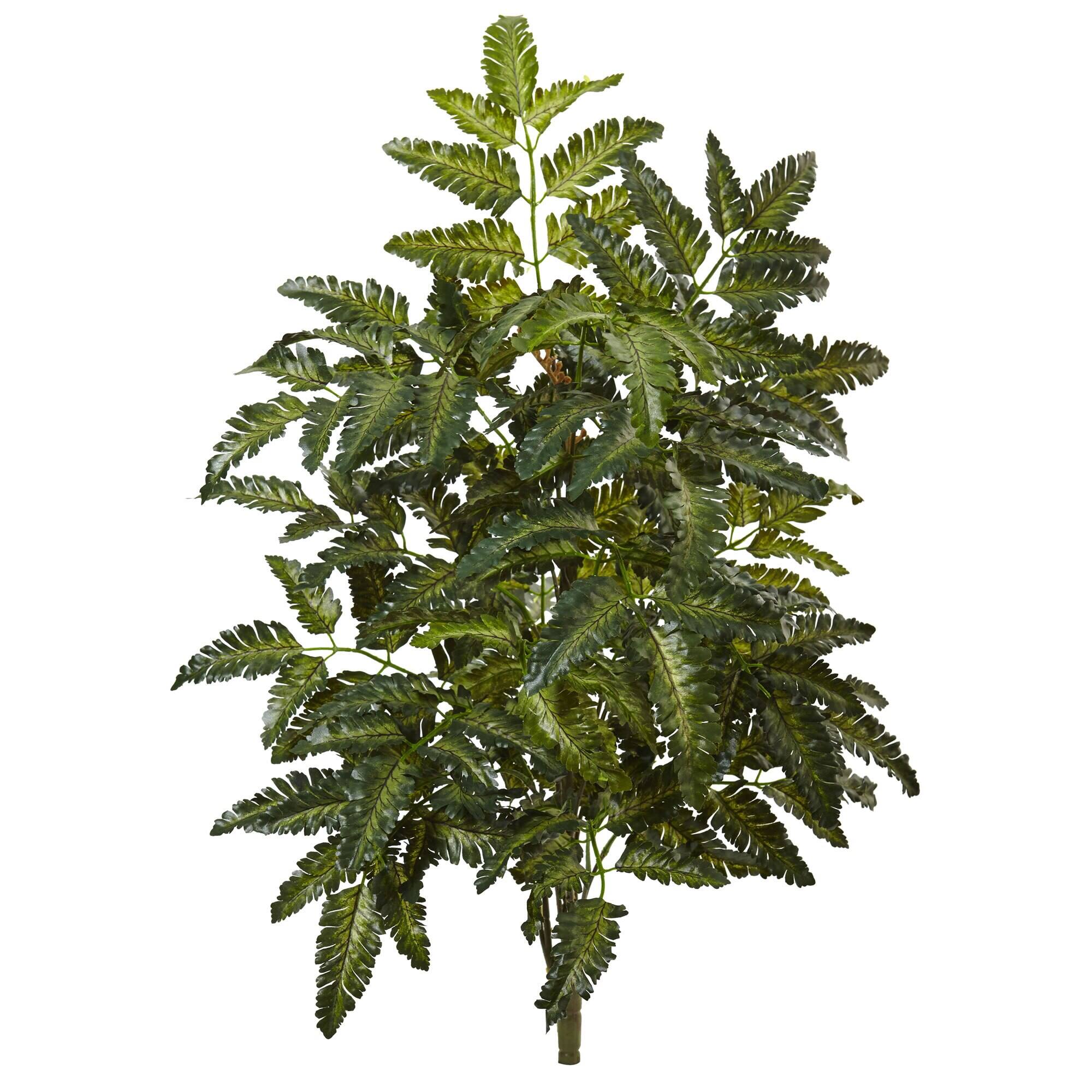 BreeBe - 2' Bracken Fern Artificial Plant (Set of 3 - Green