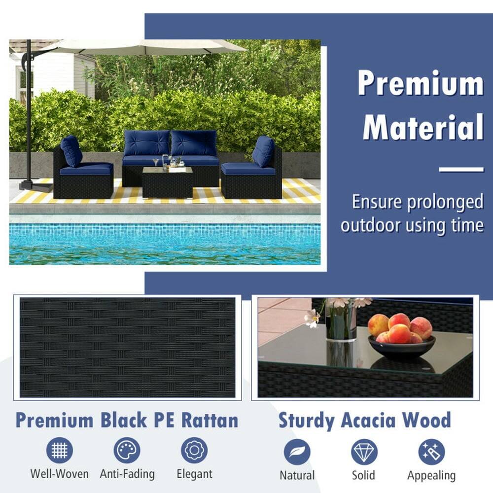 Premium Material - Ensure prolonged outdoor using time

Premium Black PE Rattan
- Well-Woven
- Anti-Fading
- Elegant

Sturdy Acacia Wood
- Natural
- Solid
- Appealing