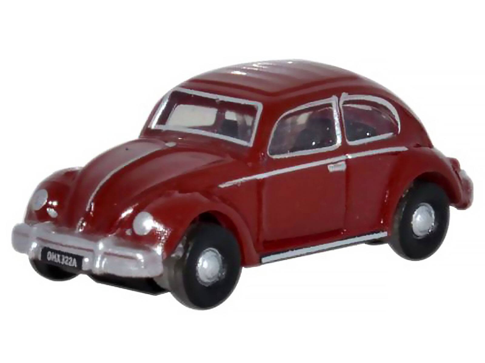 Angle. Oxford Diecast - Volkswagen Beetle Ruby Red 1/148 (N) Scale Diecast Model Car by Oxford Diecast - Red.