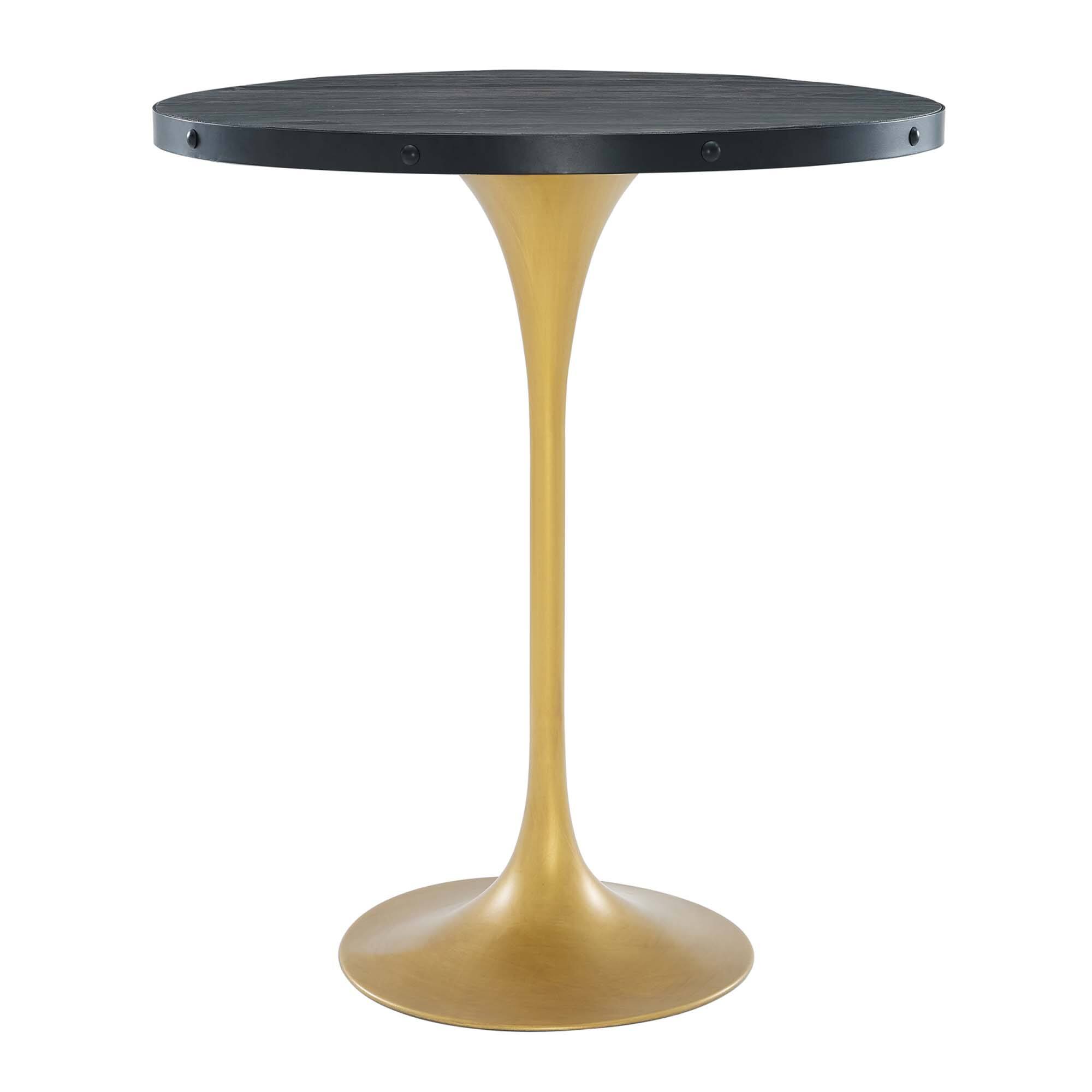 Angle. Modway - Drive Wood Bar Table by Modway - Black Gold.