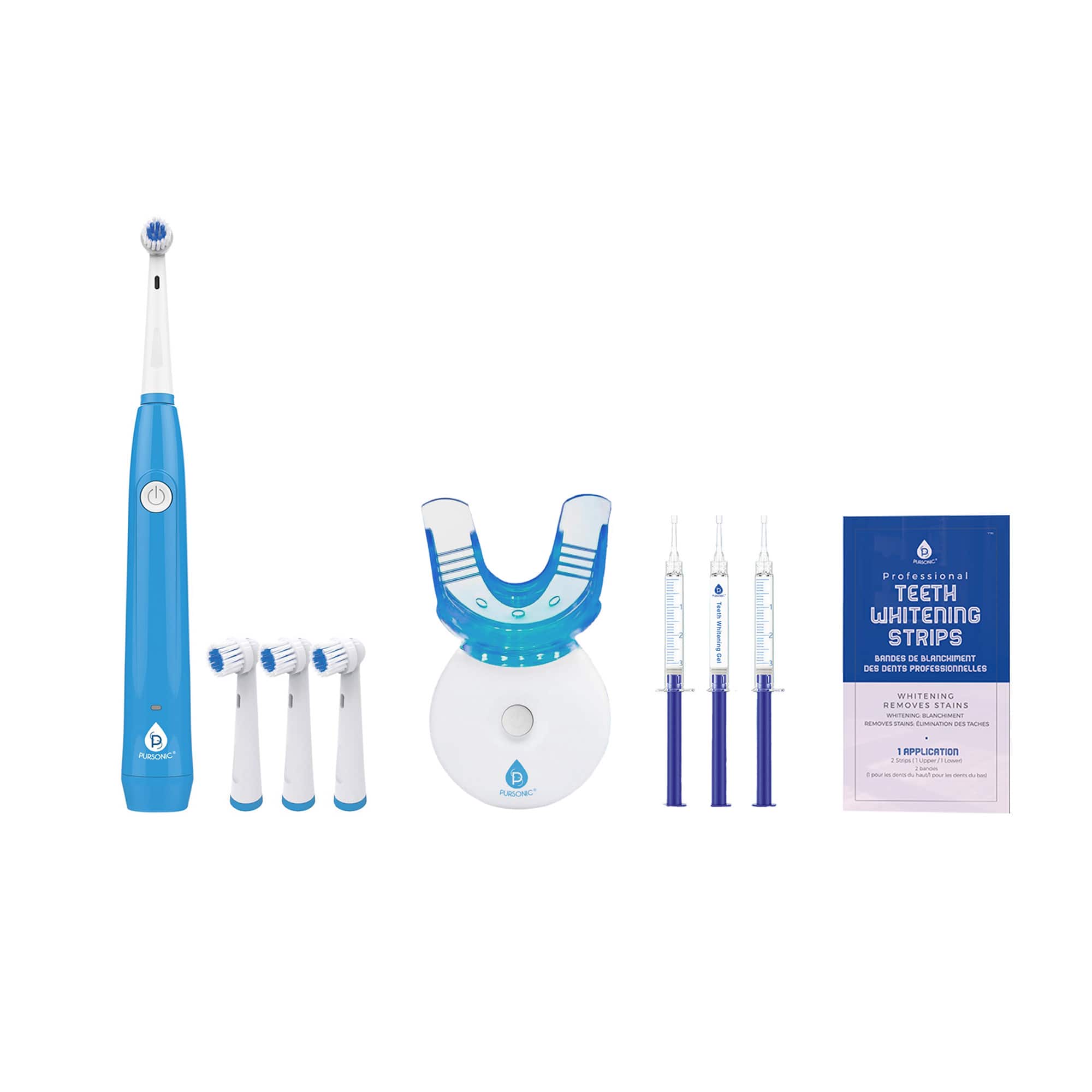 Pursonic - Ultimate Smile Brightening Bundle: PureWhite LED Kit, Rechargeable Rotary Toothbrush & Whitening Strips price history on PriceWatchPro