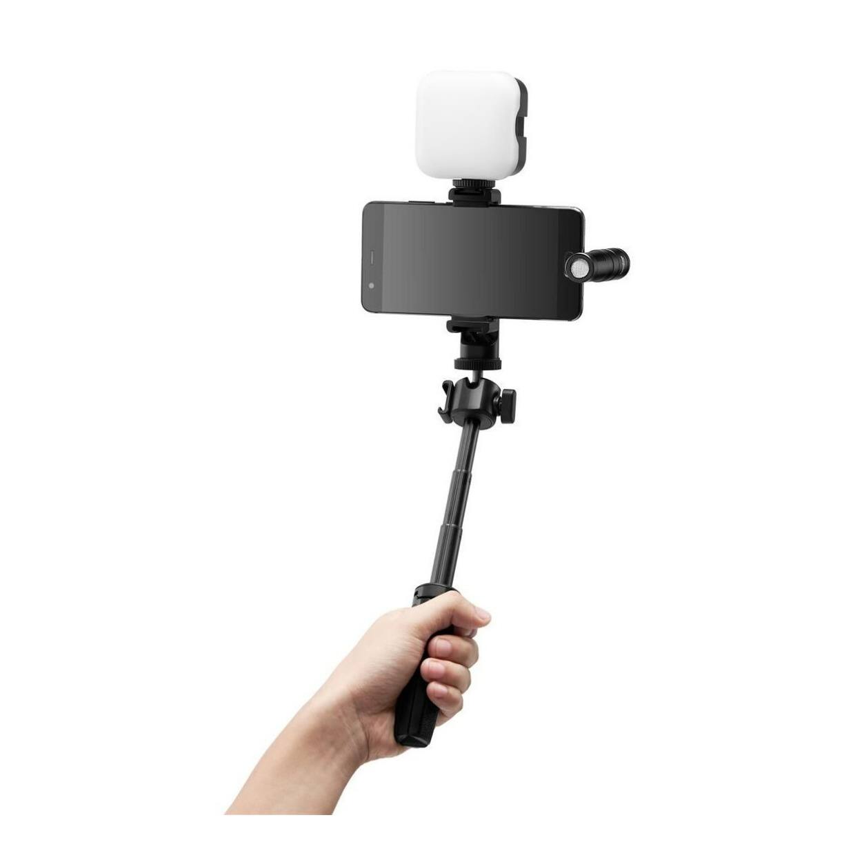 Angle. Godox - Godox Vlogging Kit with 3.5mm Universal Edition LED6Bi Bi Color LED Video Light.