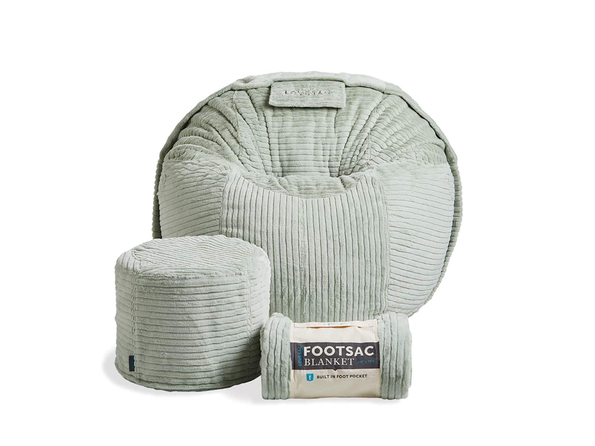 Lovesac - Citysac Bundle - Sea Mist Channeled Phur - Front_Zoom