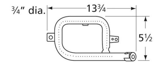 3/4" dia.  
13 3/4  
5 1/2
