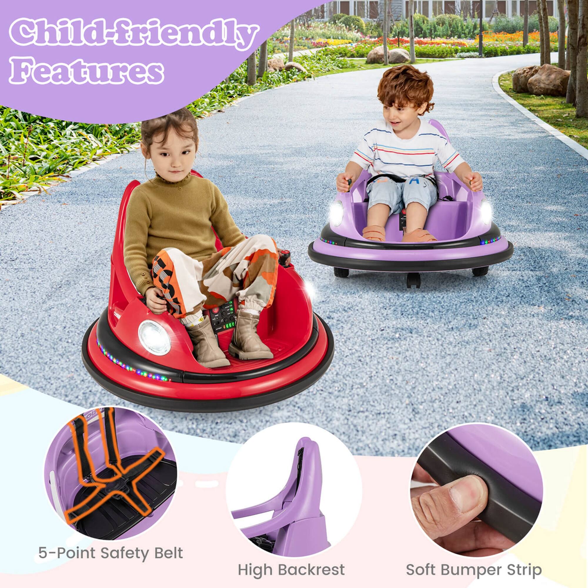 Child-friendly Features

- 5-Point Safety Belt
- High Backrest
- Soft Bumper Strip